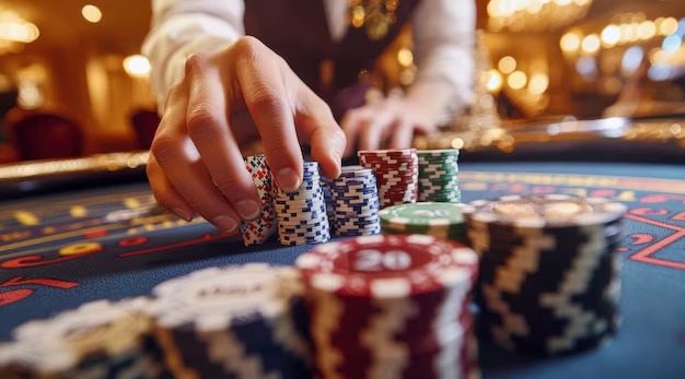 Live dealer presenting Ninja vs Samurai round on pns77 mobile app